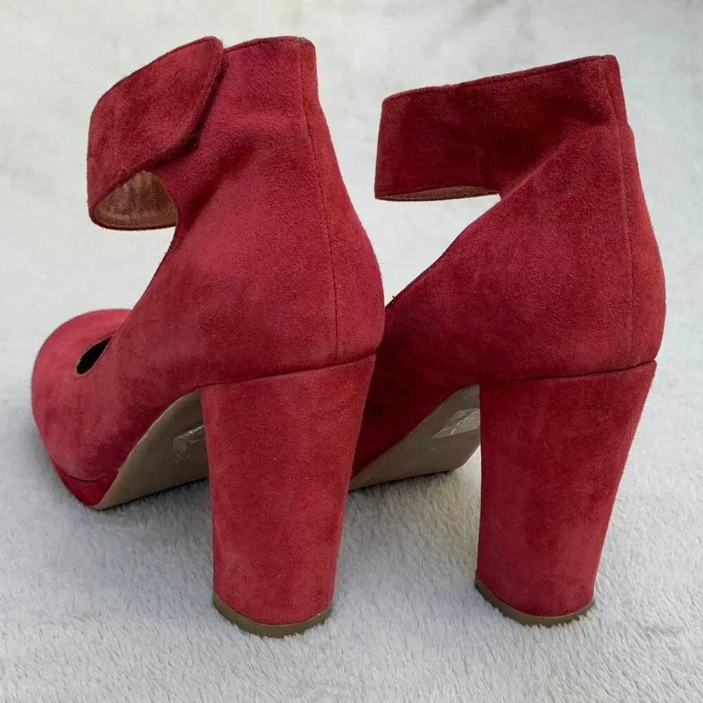Jeffrey Campbell Vintage Aurora Suede Heels Sz 7.5 - Picture 8 of 15